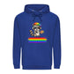 Smiling Raccoon Artist Beret Pride Month Unisex Hoodie