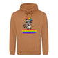 Smiling Raccoon Artist Beret Pride Month Unisex Hoodie