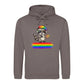 Smiling Raccoon Artist Beret Pride Month Unisex Hoodie