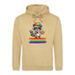 Smiling Raccoon Artist Beret Pride Month Unisex Hoodie