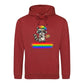Smiling Raccoon Artist Beret Pride Month Unisex Hoodie