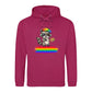 Smiling Raccoon Artist Beret Pride Month Unisex Hoodie
