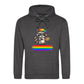 Smiling Raccoon Artist Beret Pride Month Unisex Hoodie