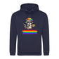 Smiling Raccoon Artist Beret Pride Month Unisex Hoodie
