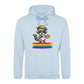 Smiling Raccoon Artist Beret Pride Month Unisex Hoodie