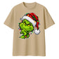 Smirking festive grinch graphic Christmas Oversized T-Shirt