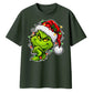 Smirking festive grinch graphic Christmas Oversized T-Shirt