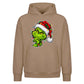 Smirking holiday lights face Christmas Oversized Hoodie