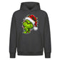Smirking holiday lights face Christmas Oversized Hoodie