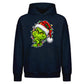 Smirking holiday lights face Christmas Oversized Hoodie