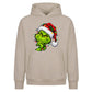Smirking holiday lights face Christmas Oversized Hoodie