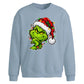 Smirking mischievous face Christmas Oversized Sweatshirt