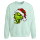 Smirking mischievous face Christmas Oversized Sweatshirt