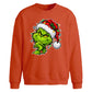 Smirking mischievous face Christmas Oversized Sweatshirt