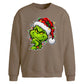 Smirking mischievous face Christmas Oversized Sweatshirt