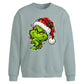 Smirking mischievous face Christmas Oversized Sweatshirt