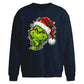 Smirking mischievous face Christmas Oversized Sweatshirt