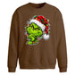 Smirking mischievous face Christmas Oversized Sweatshirt