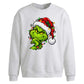 Smirking mischievous face Christmas Oversized Sweatshirt