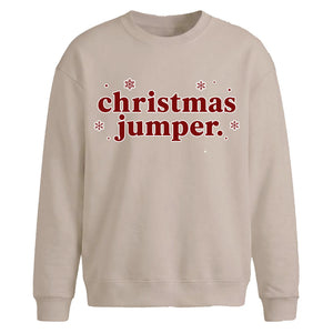 Snowflake Jumper Graphic Christmas Oversized Sweatshirt
