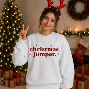 Snowflake Jumper Graphic Christmas Oversized Sweatshirt