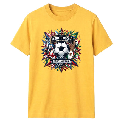 Soccer Championship 2026 Badge Printed  Unisex T-Shirt