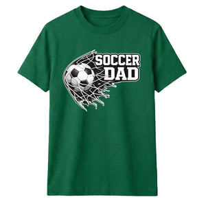 Football Through Net Bold Art Soccer Dad Unisex T-Shirt