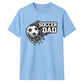 Football Through Net Bold Art Soccer Dad Unisex T-Shirt