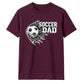 Football Through Net Bold Art Soccer Dad Unisex T-Shirt