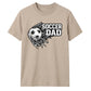 Football Through Net Bold Art Soccer Dad Unisex T-Shirt
