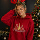 Sparkling festive glitter trees Christmas Unisex Hoodie
