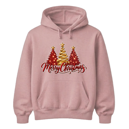 Sparkling festive glitter trees Christmas Unisex Hoodie