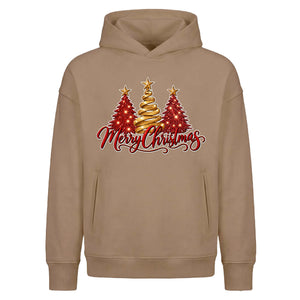 Sparkling glitter trees script Christmas Oversized Hoodie