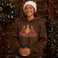 Sparkling glitter trees script Christmas Oversized Hoodie