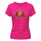 Sparkling red and gold trees Christmas Ladies T-Shirt