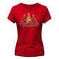 Sparkling red and gold trees Christmas Ladies T-Shirt