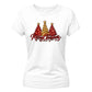 Sparkling red and gold trees Christmas Ladies T-Shirt