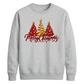 Sparkling red gold tree graphic Christmas Unisex Sweatshirt