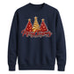 Sparkling red gold tree graphic Christmas Unisex Sweatshirt