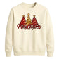 Sparkling red gold tree graphic Christmas Unisex Sweatshirt