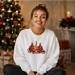 Sparkling red gold tree graphic Christmas Unisex Sweatshirt