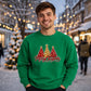 Sparkling red gold tree graphic Christmas Unisex Sweatshirt