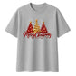 Sparkling red gold tree print Christmas Oversized T-Shirt