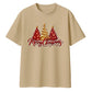 Sparkling red gold tree print Christmas Oversized T-Shirt