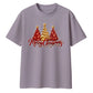 Sparkling red gold tree print Christmas Oversized T-Shirt