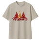 Sparkling red gold tree print Christmas Oversized T-Shirt
