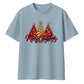 Sparkling red gold tree print Christmas Oversized T-Shirt