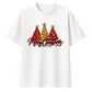 Sparkling red gold tree print Christmas Oversized T-Shirt