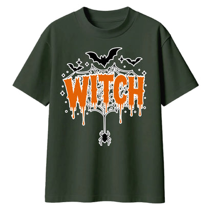 Spiderweb dripping text gothic Halloween Oversized t-shirt