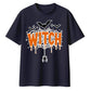 Spiderweb dripping text gothic Halloween Oversized t-shirt